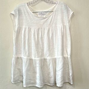 Velvet by Graham & Spencer for Anthropologie White Sleeveless Top